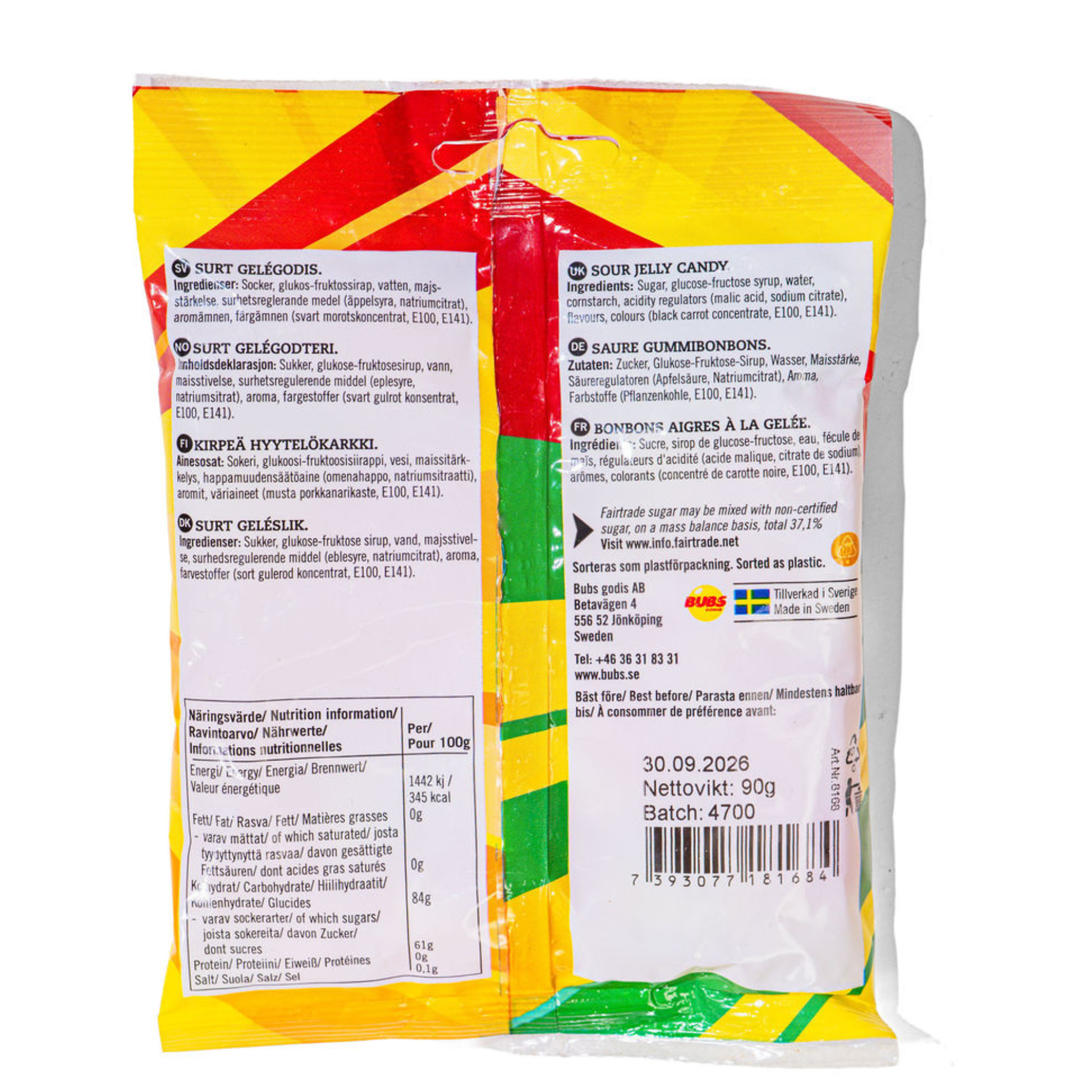 Sour Skulls BUBS Candy Bag - Image 2